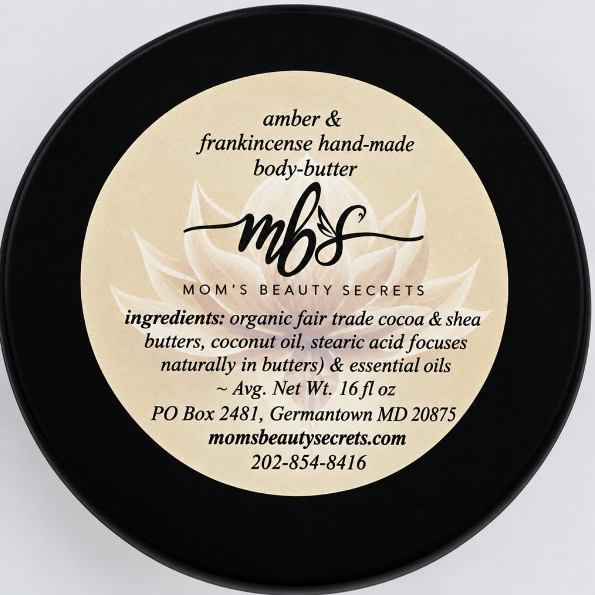 Amber & Frankincense Handmade Body Butters